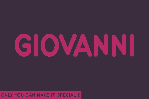 Giovanni: The Handwritten Font Crafted with Natural Indentation