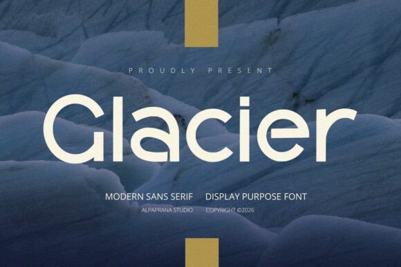 Glacier: A Modern Display Font for Bold Branding