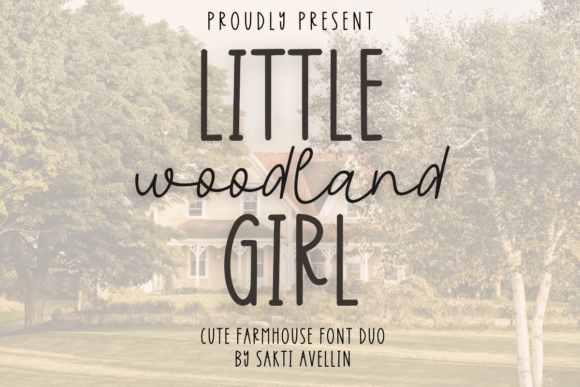 Little Girl Woodland Duo: A Playful Font for Modern Designs