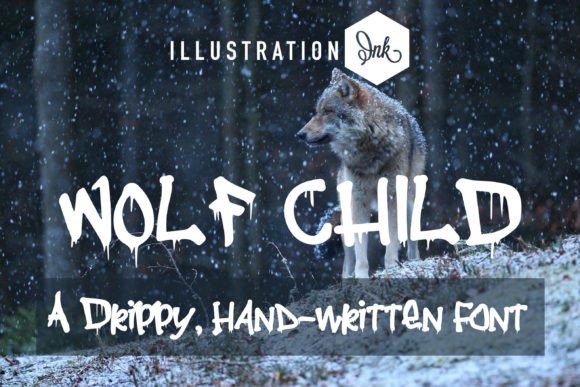 Wolf Child: The Dripping, Frosty Font for Winter Designs